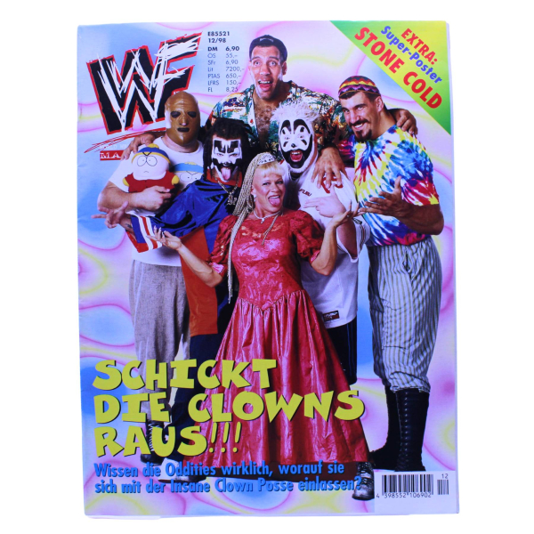 WWF Magazin Nr. 12 (1998) – Oddities Cover & Stone Cold Steve Austin Poster | Ehapa Verlag | Hoppla-Stuff